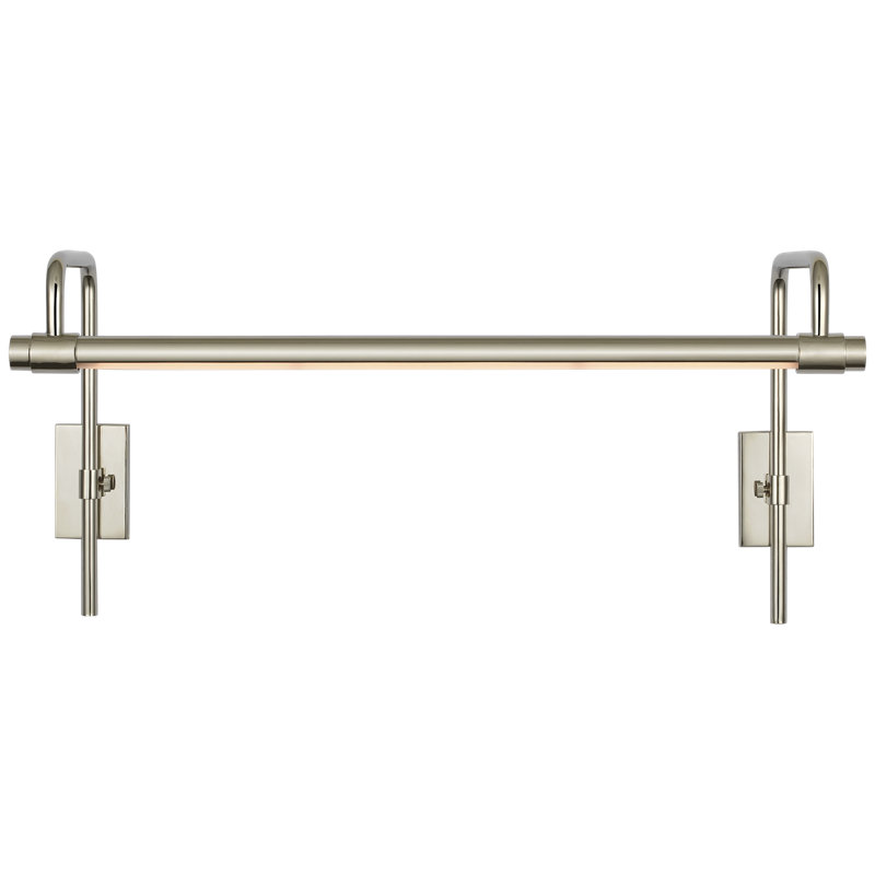 Thomas O'Brien Kidd 18" Frame Mount Picture Light, 8.75" H x 18" W x 8.75" D, Polished Nickel, 12 W