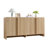 Dulane 63" Modern 4-Door Sideboard With Rounded Edges And Pine Handles, Natural-401307225