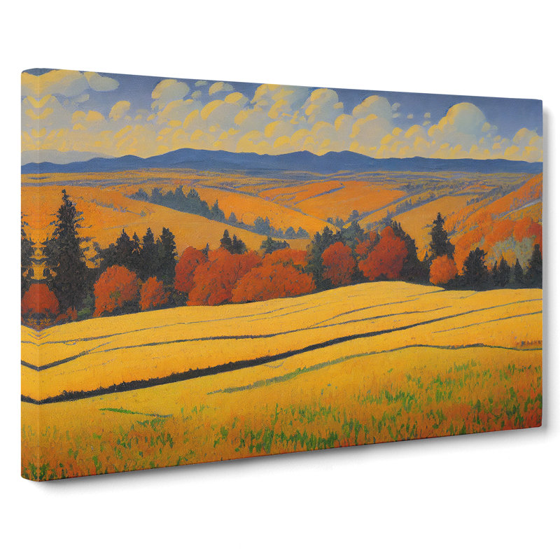 Autumn Meadow Landscape Vol.5 - Wrapped Canvas, 50cm H x 76cm W