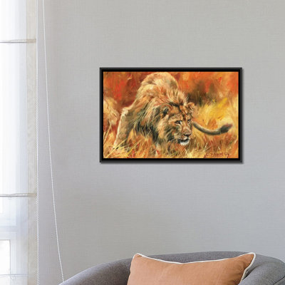 «Lion Alerte», reproduction d'impression sur toile