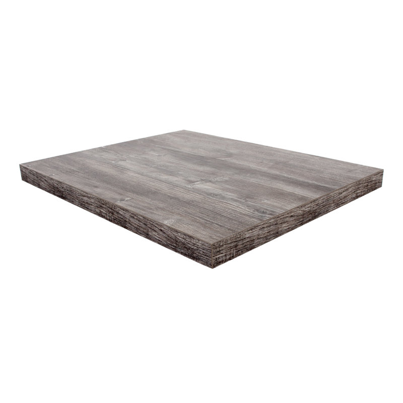 Midtown Driftwood Square Indoor Table top, 2" H x 30" L x 30" W