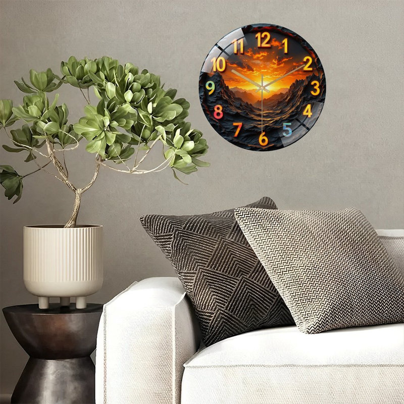 Horloge murale Sunset Mountain