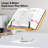 Book Stand For Reading Large Book Holder With 360° Rotating Base, 15.4"X11" Cookbook Stand Desktop Holder With Book Light, Foldable Desktop Stand For Textbook, Recipe, Laptop, Sheet Music