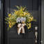 Ornement de 24 po avec guirlande de fleurs en guirlande de fleurs avec panier en osier tissé et nœud décoratif-786477683
