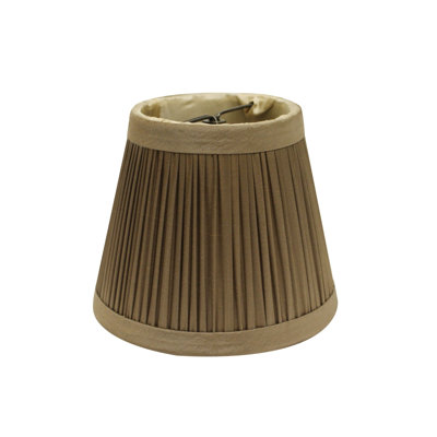 Ash Gray Taffeta Pleated Empire Lamp Shade