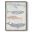 Reproduction encadrée à motif de baleine I - bois massif-590715549