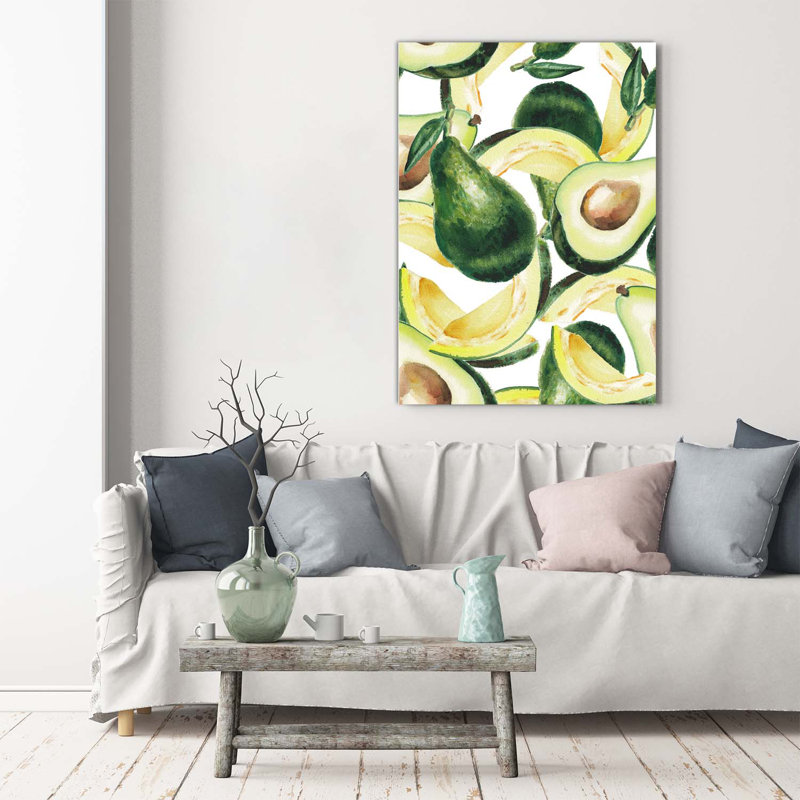 An Avocado - Wrapped Canvas Print