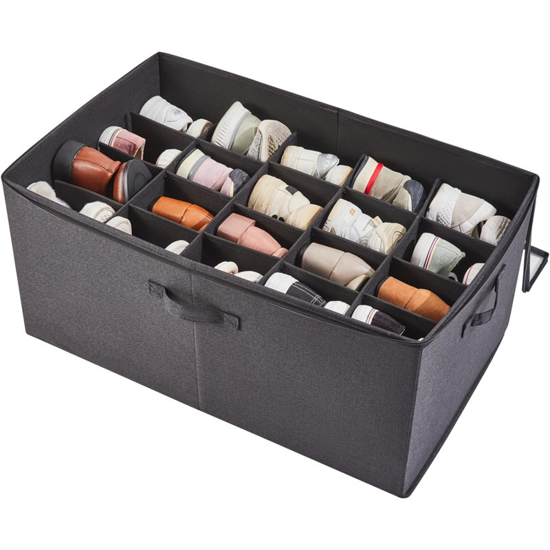 Rangement pliable pour chaussures avec couvercle transparent