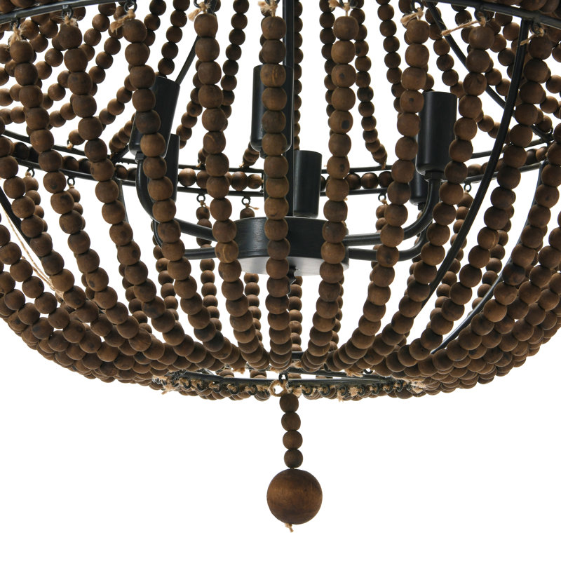 Lustre en perles Draped, Brun