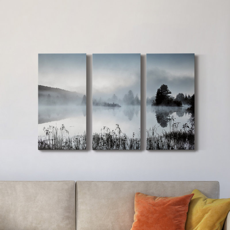 Streeter Pond - Photographie sur toile tendue 3 pièces, H 60 po x l 120 po x P 1 po