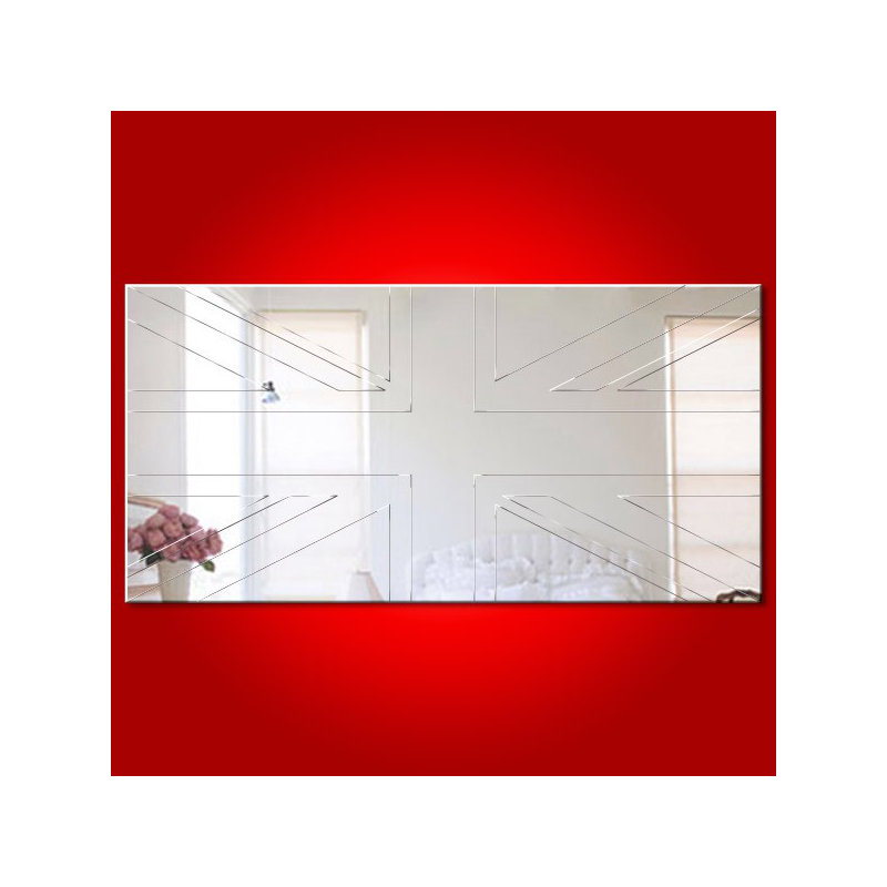 Flat Wall Mirror, 30 cm H x 60 cm W x 0.3 cm D