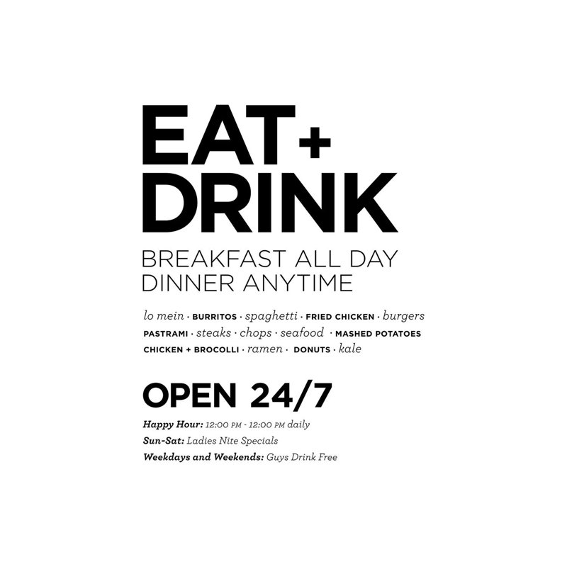 Eat + Drink by The Maisey Design Shop - Gallery-Wrapped Canvas Giclée on Canvas, 20.32 cm H x 30.48 cm W, Canvas