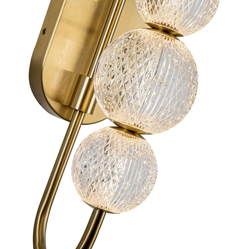 Marni Natural Brass Dimmable 6-Light Vanity Light
