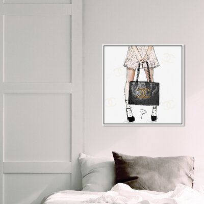 Pily Montiel Tweed Girl High Heels - Graphic Art Print -  Oliver Gal, 29077_30x30_CANV_WFL