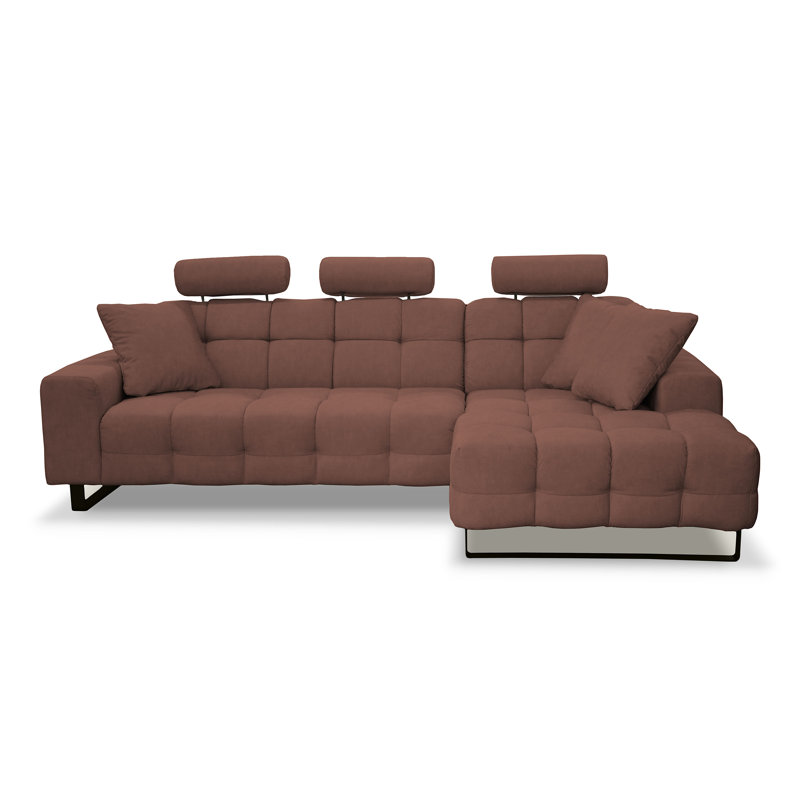 4 Seater Corner Sofa, Right Hand Facing, Brown Red