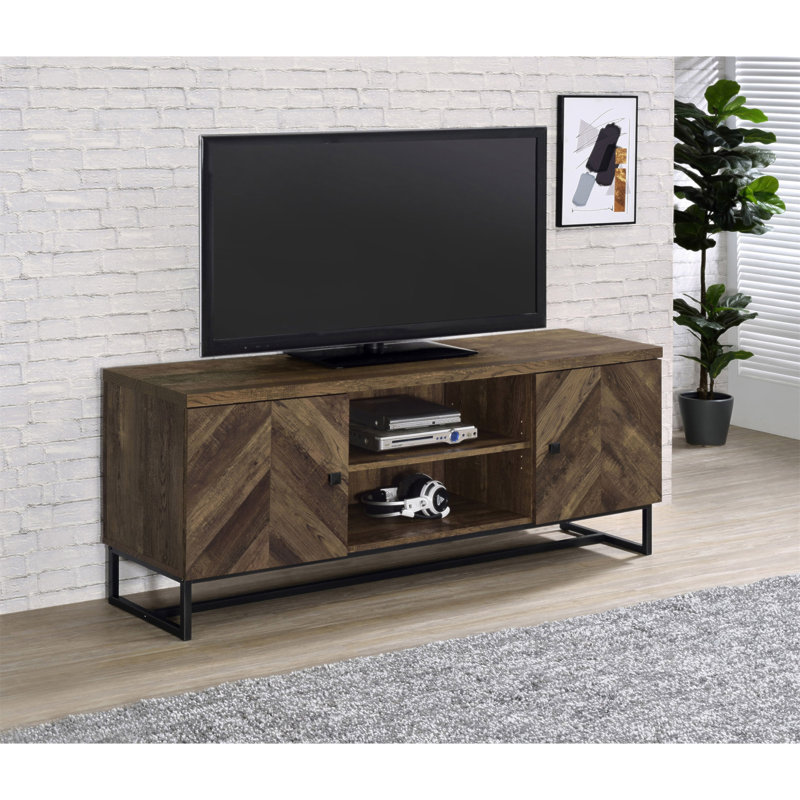 Chase Rustic Oak 2-Door TV Console