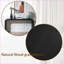 Space-Saving Black Wood Coffee Table with Curved Waterfall Style, Versatile for Living Room &amp; Small Spaces-1013353168