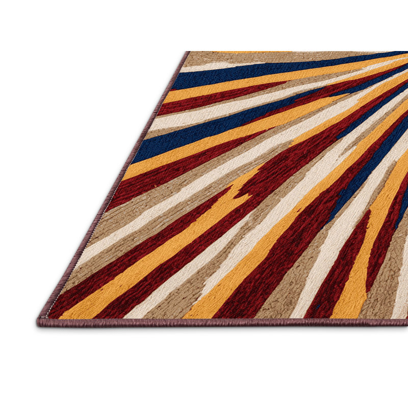 Washable Sun Rays Hawaiian Area Rug, Rectangle 5' x 8'