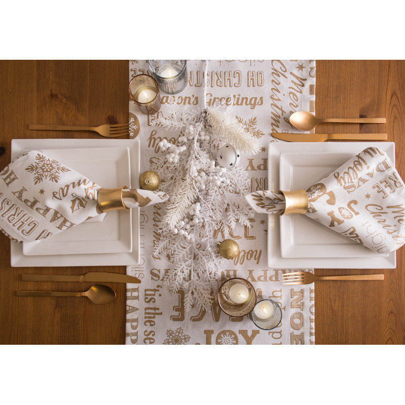 Mcmann Cotton No Pattern Square Napkin, Gold