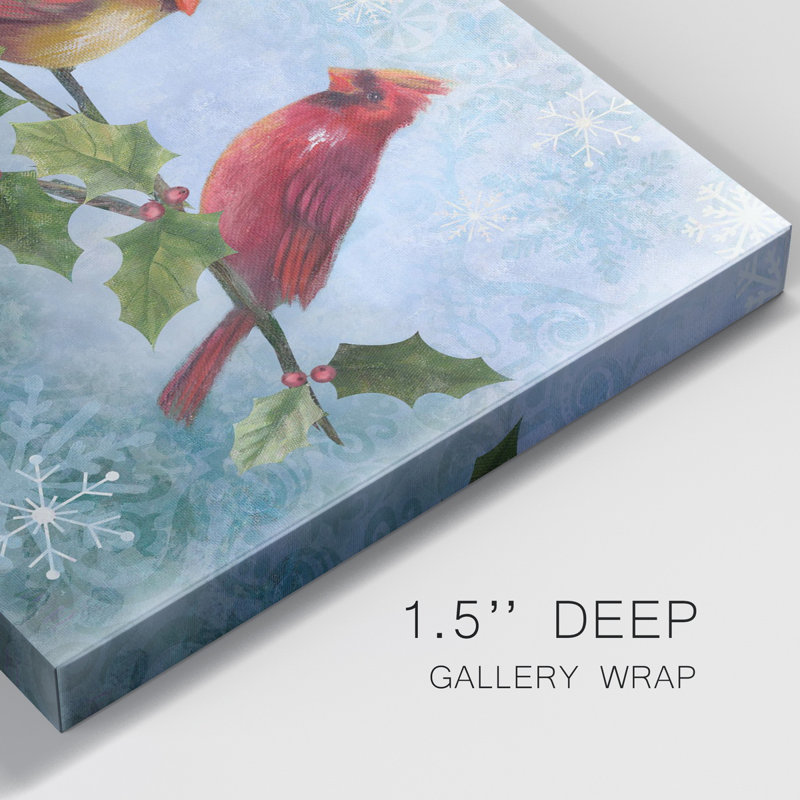" Winter Cardinal Duet II ", 24" H x 36" W x 1" D