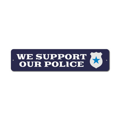 Plaque en aluminium We Support Police