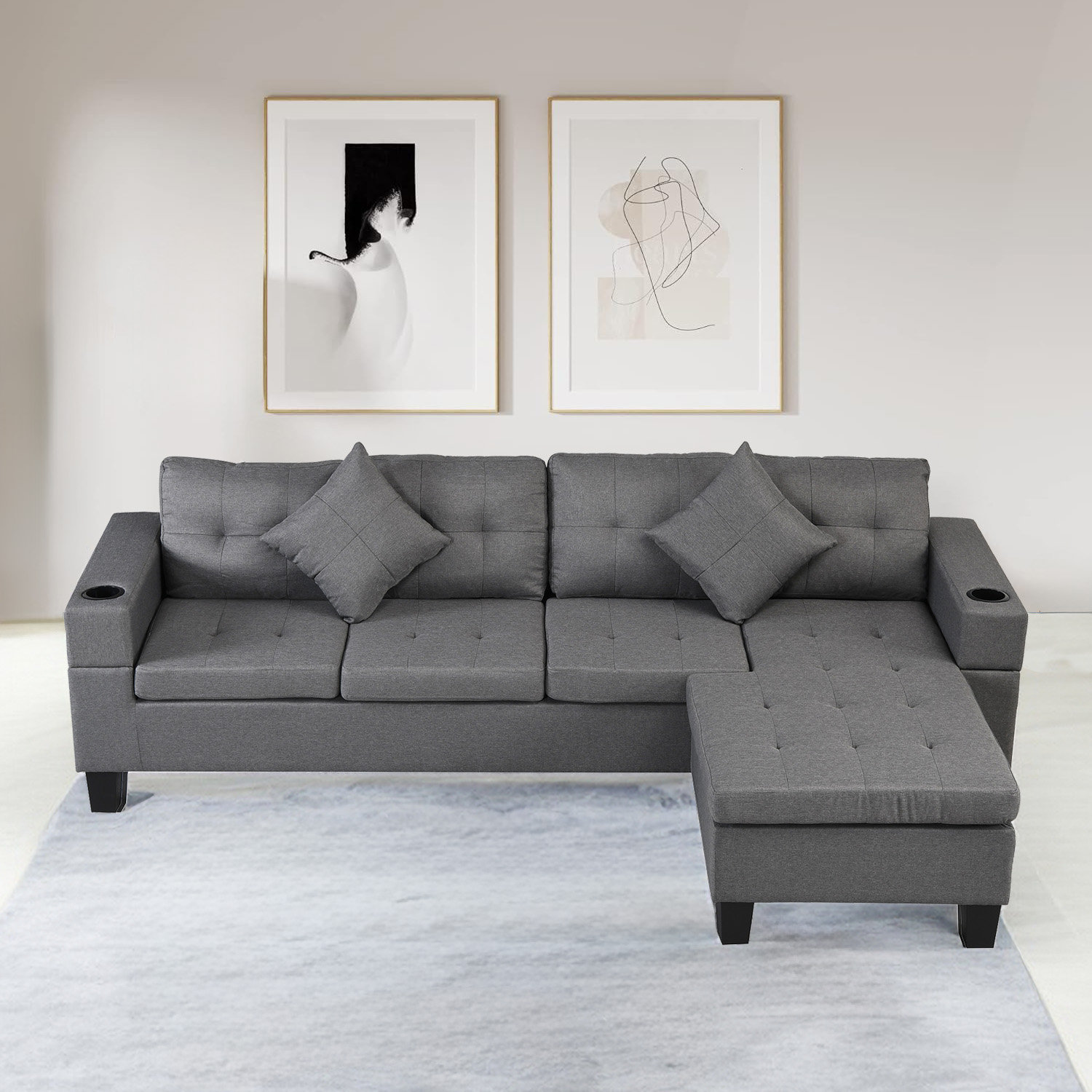 Latitude run sectional sofa set for living room with l shape chaise