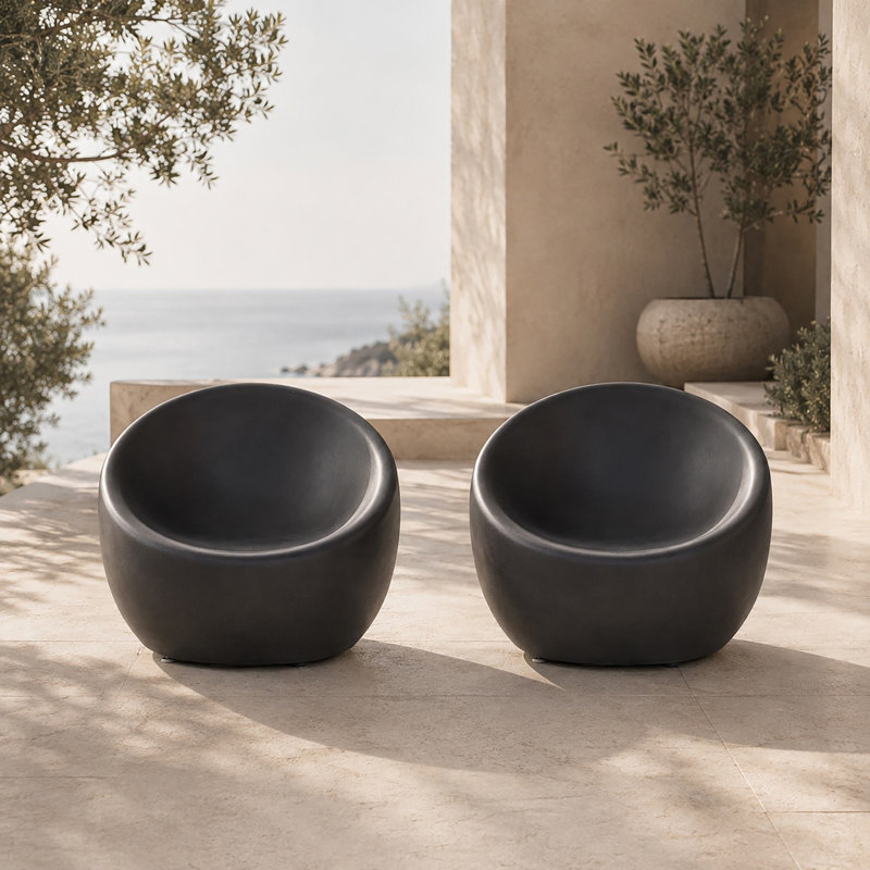 Patio Chair, Dark Gray