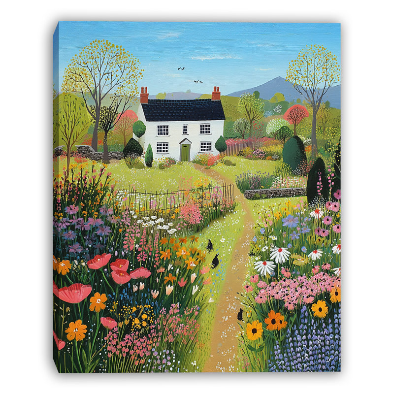 «Golden Field Lilies», art mural sur toile tendue, H 40 po x l 30 po x P 1,5 po