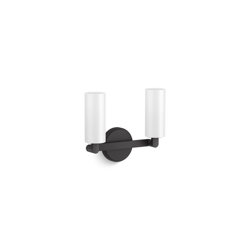 Crue Two-Light Sconce, Matte Black