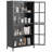 Premium Black Metal Storage Cabinet With Tempered Glass Doors, Adjustable Shelves, Anti-Tipping Device, Magnetic Silent Closure, And Adjustable Feet For Home And Office Use