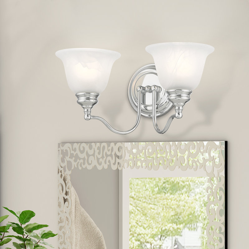 Éclairage de salle de bain à intensité variable 2 lumières Becky, Chrome poli