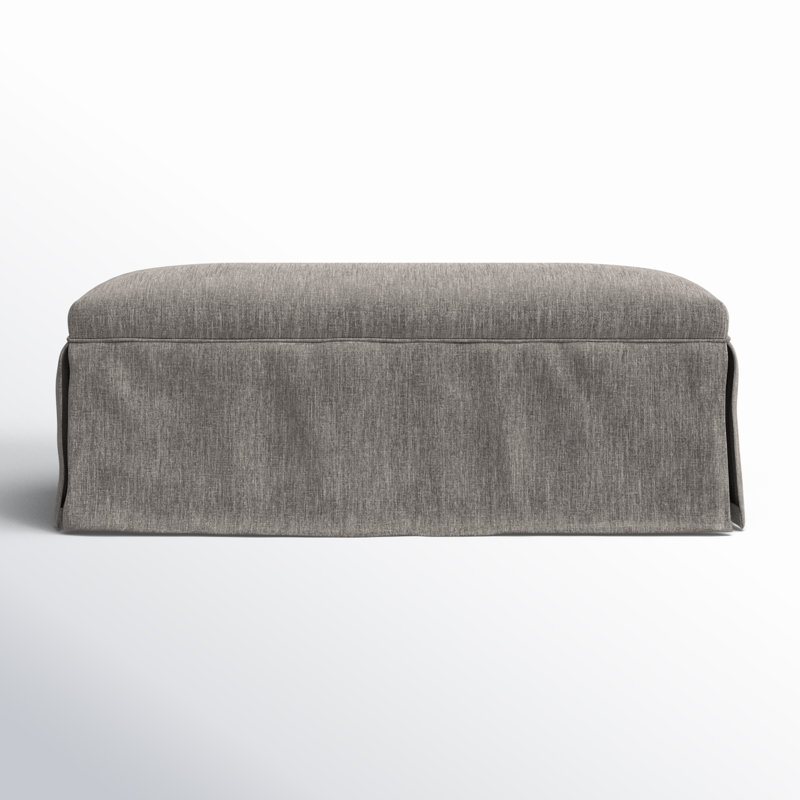 Aleeyah Polyester Upholstered Bench, Gray