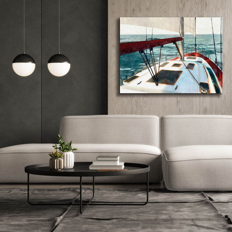  «Sailing The Seas 1» par Alonzo Saunders, art mural sur toile, 54 po x 40 po, H 40 po x l 54 po