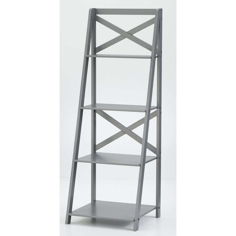Derrik Ladder Bookcase, Charcoal