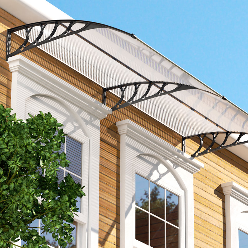 Auvent de porte d'entrée pour patio, H 9,87 po x l 78,80 po x P 35 po