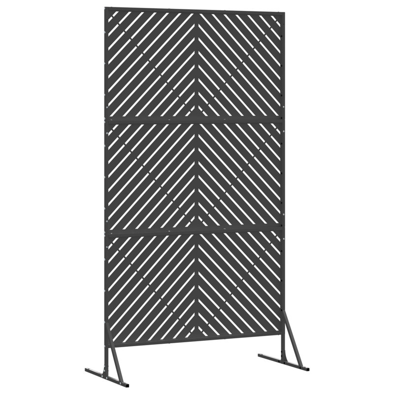 Stainless Steel Fence Panel Stainless Steel Medium Durable, Black, 180cm H x 100cm W