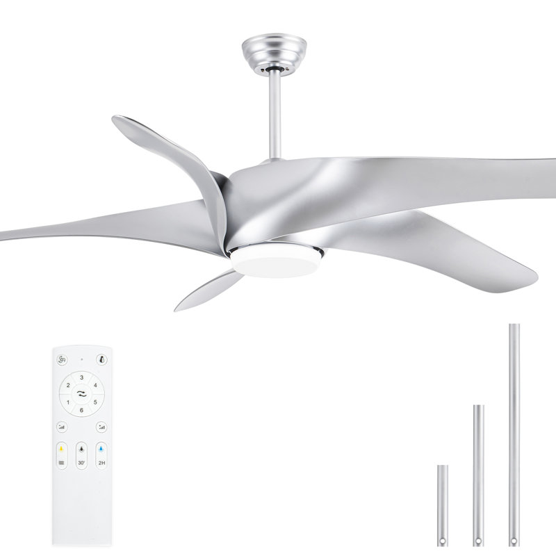 60" Ceiling Fan With Lights And Remote Control Standard Ceiling Fan With Light Kit Included