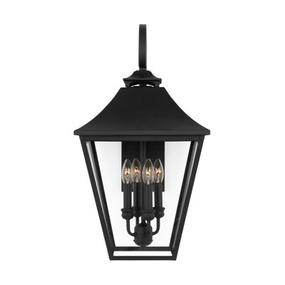 Lanterne murale noire 4 lumières Nael