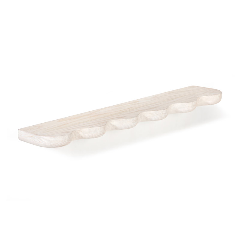 Alanis Wave Solid Oak Floating Shelf