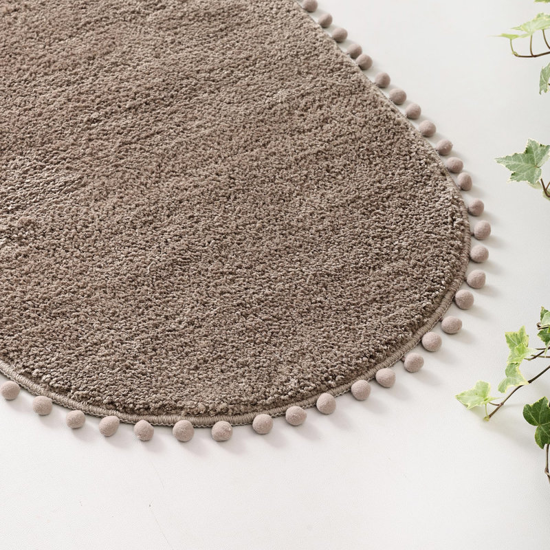 Tapis ovale avec tapis de bain Yyddeo, Simple - L 30 po x l 20 po, Gruau