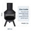 Convex Iron Wood Pellets Smokeless Chimnea