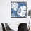 « tropical indigo impressions iv », impression sur toile