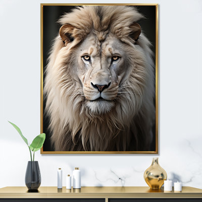 Lions, impression monochrome sur toile