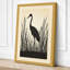 Wading Bird in Reeds Japandi - Wrapped Canvas-168999347-168999373