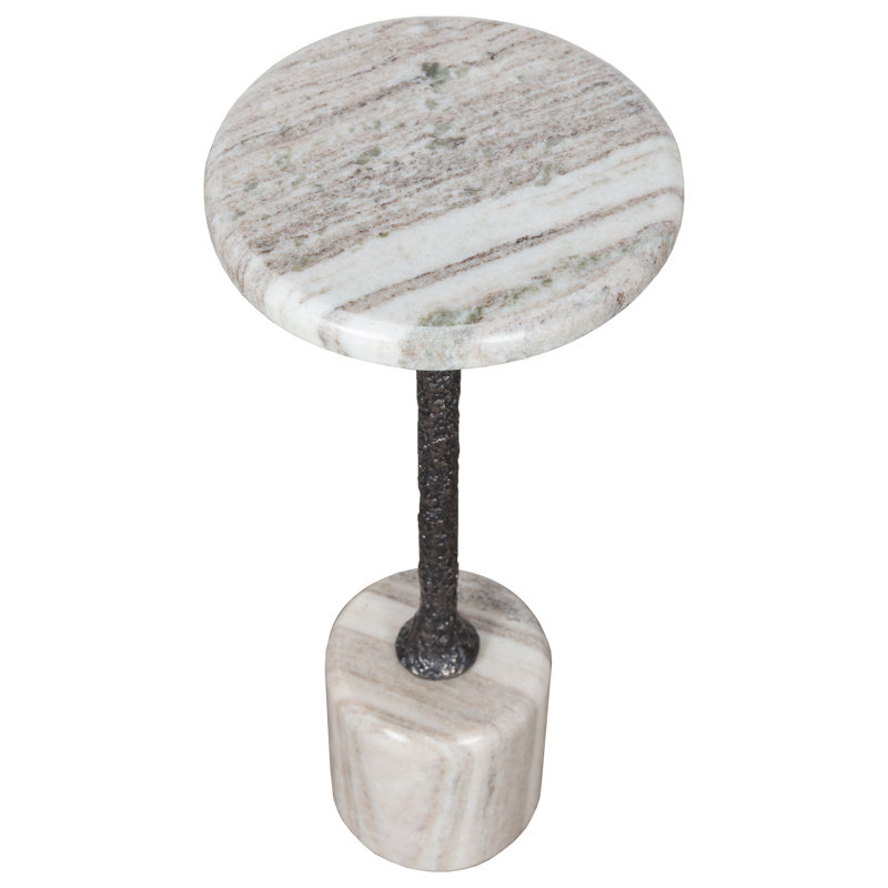 Sundries Fleur Marble Top End Table