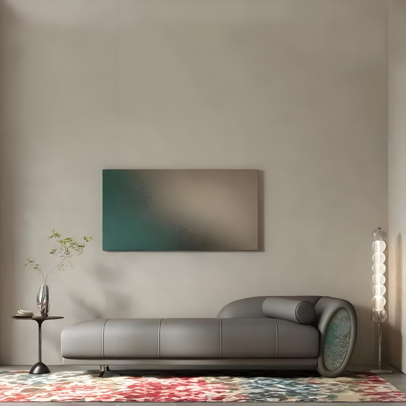 Chaise longue créative, confortable et décontractée, Gris, Orienté à droite