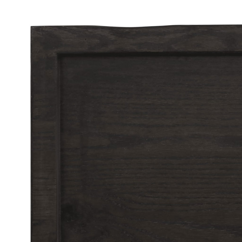 Childress Oak Solid Wood Picture Ledge Wall Shelf, Dark Brown, 2cm H x 40cm W x 20cm D