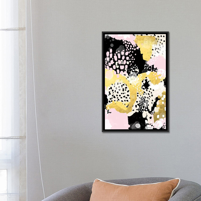 « rosa », reproduction d’art sur toile, H 26 po x l 18 po x P 1,5 po, Toile avec cadre noir