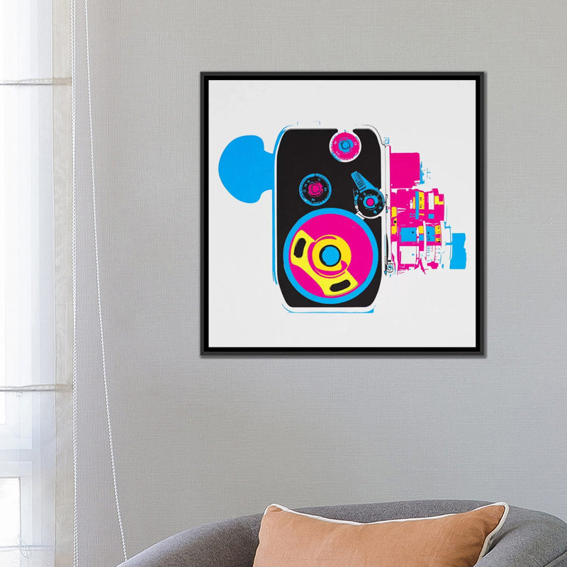 Albree Modern Music Box, impression sur toile, H 18 po x l 18 po x P 1,5 po, Toile avec cadre noir, Pas de tapis