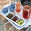 Berry & Thread Melamine 14" Triple Section Server - Whitewash